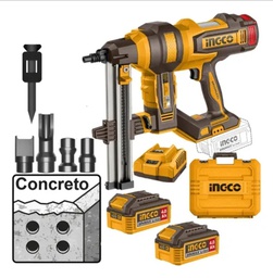 INGCO CLOUEUR À BÉTON 20V 19-40MM -2BATTERIES 4.0AH +CHARGEUR [CCNLI9008]