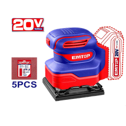[ELSHS2014] EMTOP PONCEUSE VIBRANTE SANS FIL 20V - 110X100 [ELSHS2014]