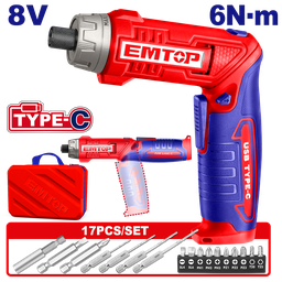 [ECSR0803] EMTOP TOURNEVIS SANS FIL 8V 6Nm - TYPE C [ECSR0803]