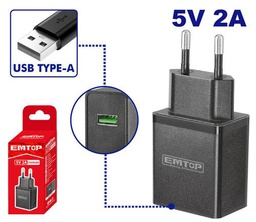 [EFCR120502] EMTOP CHARGEUR USB TYPE A 5V-2A [EFCR120502]