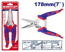 [ECCT018701] EMTOP CISEAUX D'ÉLECTRICIEN - 178MM [ECCT018701]