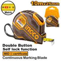 INGCO METRE RUBAN A MESURER 10MX25MM [HSMT08101E]