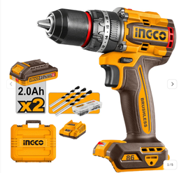 INGCO PERCEUSE VISSEUSE 20V 86NM BRUSHLESS 1BAT 4AH+1 BAT 2AH [CIDLI20868] (copie)