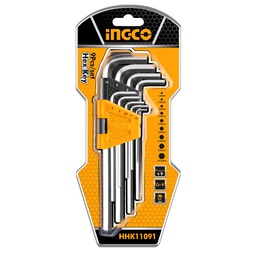 [HHK11091] INGCO CLES HEX  SET DE 9 PIECES 1.5-10MM  