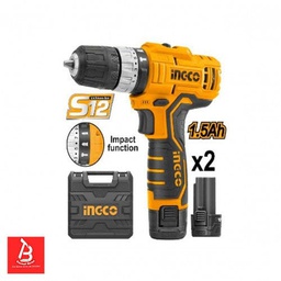 INGCO MALETTE PERCEUSE VISSEUSE LI-ION 12V 1,5A 2BATT  [CIDLI1232]